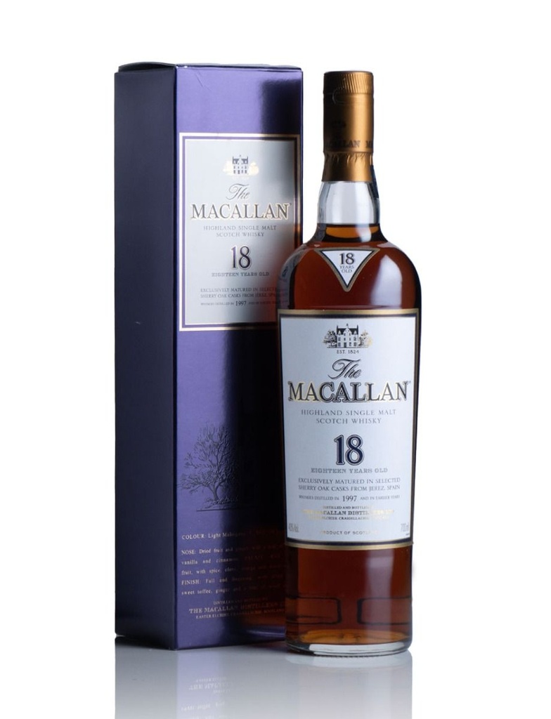 Macallan 18 Year Sherry Oak 1997 700mL