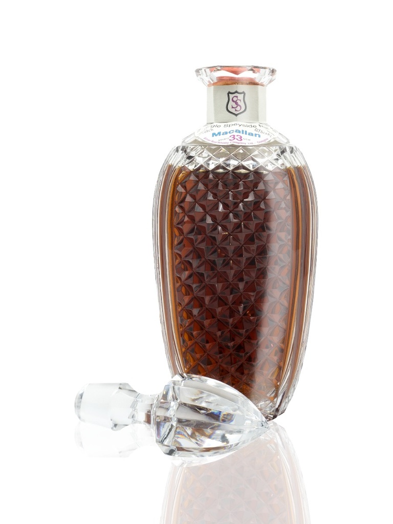 Macallan 33 Year in ABP American Crystal Decanter Distilled 1977 700mL Silver Seal (Gift Box)