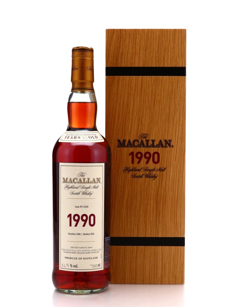 Macallan Fine and Rare 1990 700mL Cask #11233