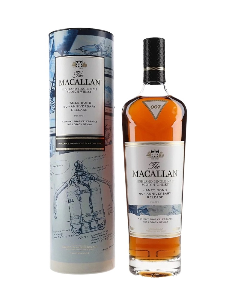 Macallan James Bond 60th Anniversary Release Decade I 700mL