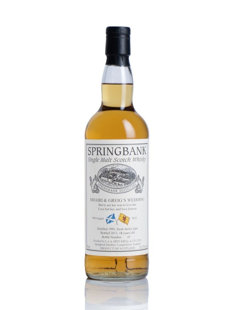 Springbank 18 Year Private Cask Mhairi and Greig's Wedding 1995 700mL